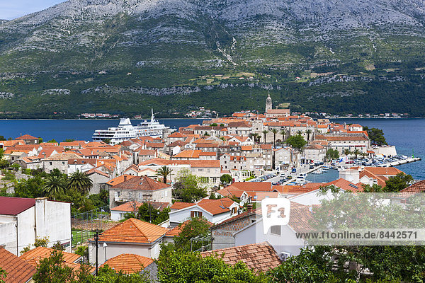 Croatia  Dalmatia  View of Korcula