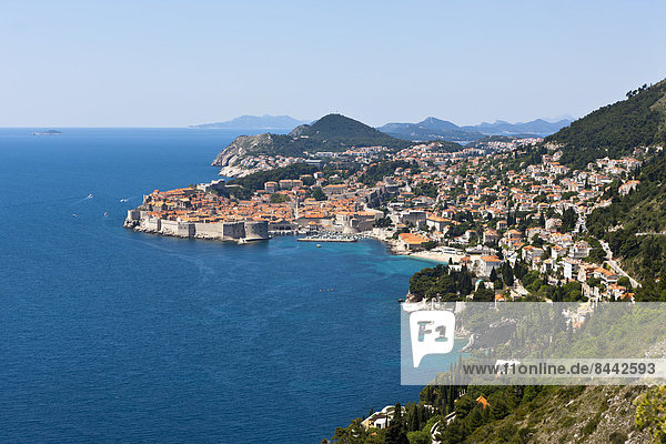 Croatia  Dubrovnik  View of old town