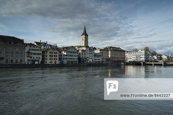 Switzerland  Canton Zurich  Zurich  old town and Limmat river