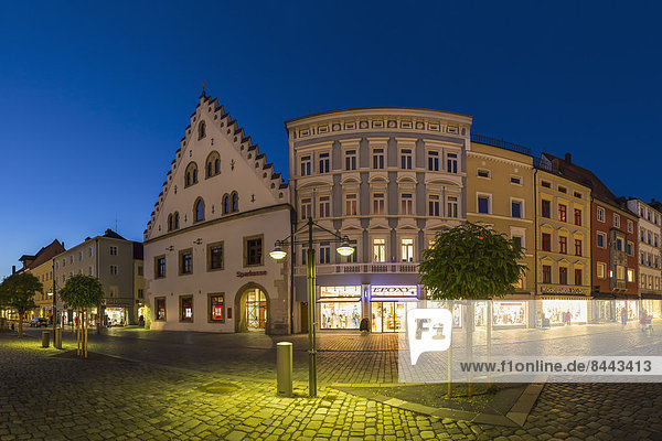 Germany  Bavaria  Straubing  buildings at Theresienplatz square