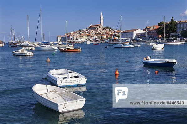 Hafen Europa Stadt Kathedrale Adriatisches Meer Adria Kroatien Istrien alt Rovinj