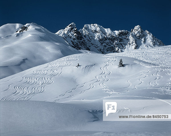 Berglandschaft im Schnee  Zürs am Arlberg  Österreich