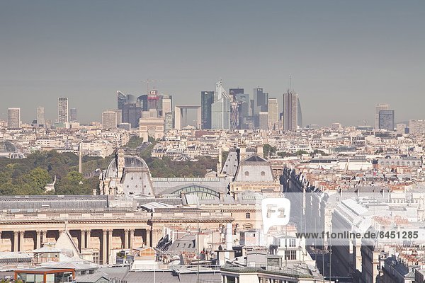 Dach Paris Hauptstadt Frankreich Europa sehen über Verteidigung Tagesausflug Heiligtum