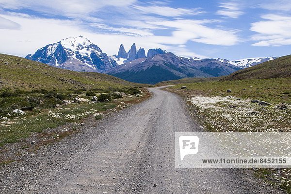 führen  Fernverkehrsstraße  gerade  Chile  Patagonien  Südamerika