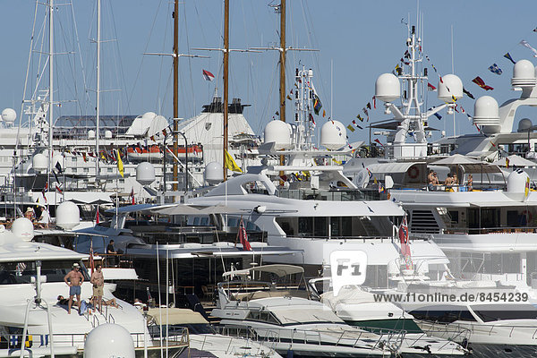 Yachts  Port Hercules  Monte Carlo  Monaco  Cote d'Azur  France