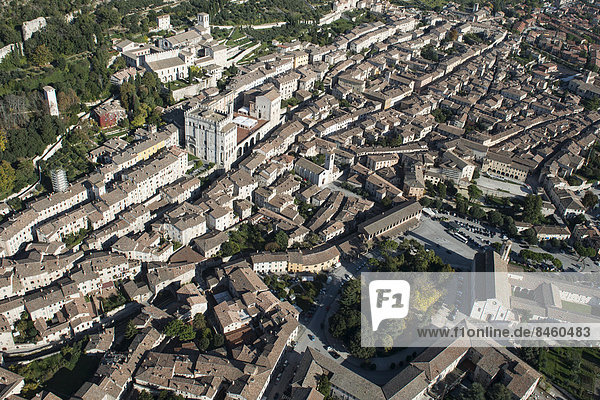 Stadt Geschichte Platz Gubbio Italien Umbrien