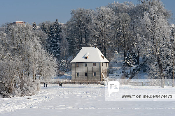 Goethes Gartenhaus im Winter  Park an der Ilm  UNESCO Weltkulturerbe  Weimar  Thüringen  Deutschland