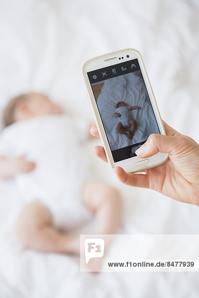 Bett  schlafen  fotografieren  Mädchen  Mutter - Mensch  Baby