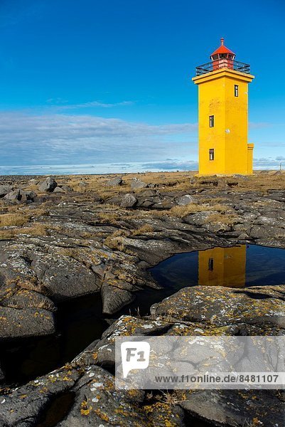 Stafnesviti lighthouse at Sandgerdi  Iceland.