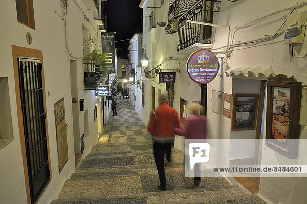 Street scene in the historic town centre  Altea  Costa Blanca  Province of Alicante  Spain  Europe