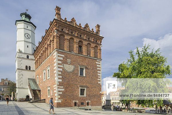 Rathaus mit Turm am Marktplatz  TarnÛw  Woiwodschaft Kleinpolen  Polen