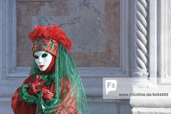 Venetian mask  costume at the carnival  Venice  Veneto  Italy