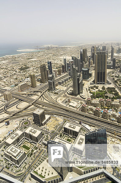 View from Burj Khalifa  Dubai  United Arab Emirates