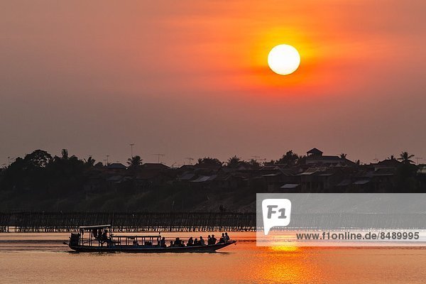 Sonnenuntergang  Fluss  Südostasien  Vietnam  Asien  Kambodscha  Cham