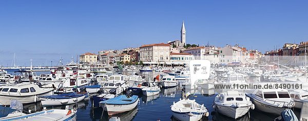 Panorama Hafen Europa Fotografie Stadt Kathedrale Adriatisches Meer Adria Kroatien Istrien alt Rovinj