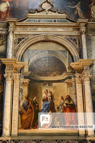 San Zaccaria Altarpiece by Giovanni Bellini  San Zaccaria church  Venice  UNESCO World Heritage Site  Veneto  Italy  Europe