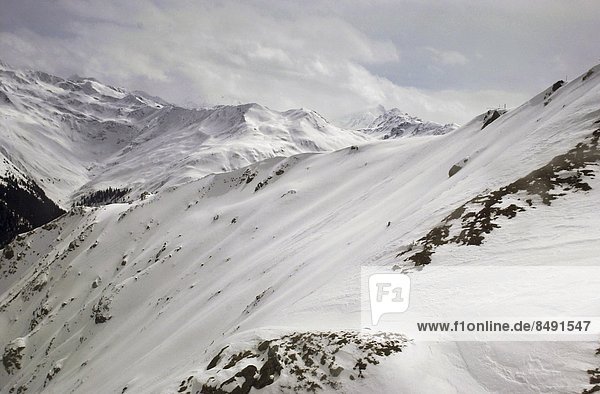 The Wang ski run  Gotschnagrat near Klosters in Switzerland