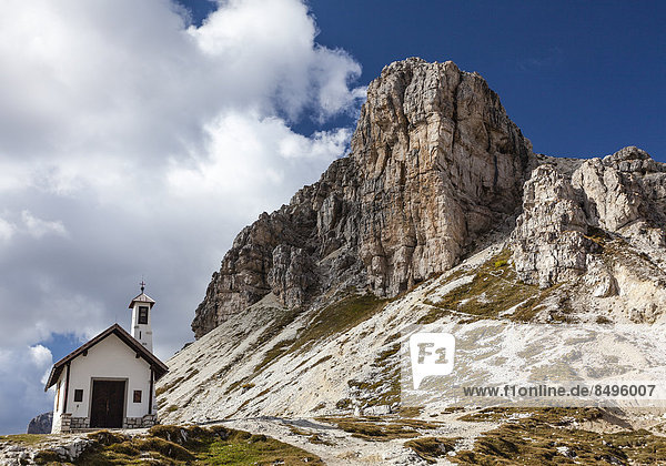 Bergkapelle in den Sextener Dolomiten  Südtirol  Italien
