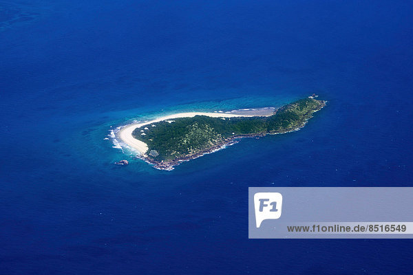 Aerial view  Cousin Island  Seychelles