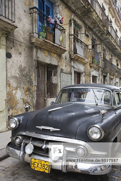 Havanna Hauptstadt Auto Straße parken Chevrolet Klassisches Konzert Klassik Kuba