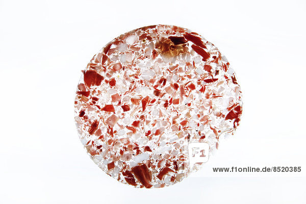 A slice aspic on white background