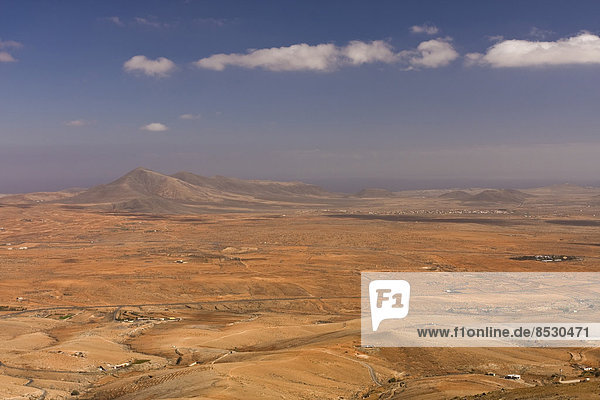 Ausblick auf das Valle de Santa Ines vom Aussichtspunkt Mirador de Morro Velosa  Betancuria  Fuerteventura  Kanaren  Spanien