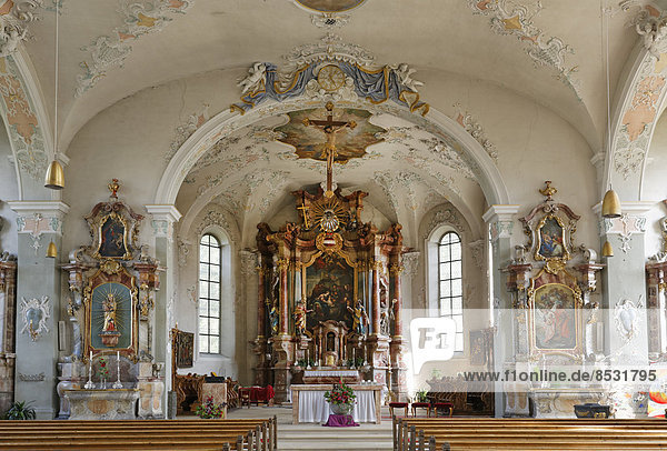 Hauptaltar und Seitenaltäre  Galluskirche  Stadtpfarrkirche St. Gallus  Bregenz  Vorarlberg  Österreich