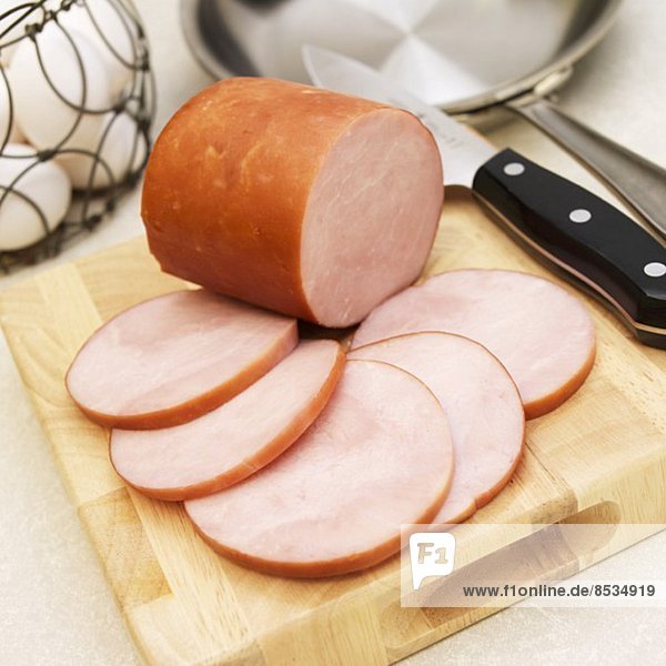 Canadian Bacon,  teilweis in Scheiben geschnitten
