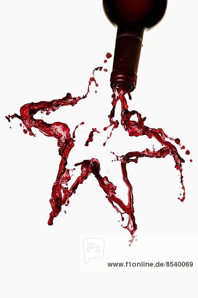 sternförmig Wein Produktion rot