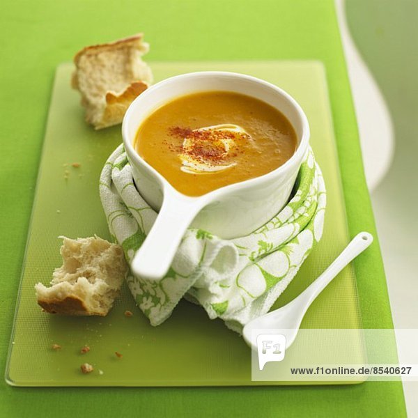 Creamy squash soup made with butternut squash