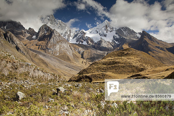 Mountain landscape in the Cordillera Huayhuash  Peru