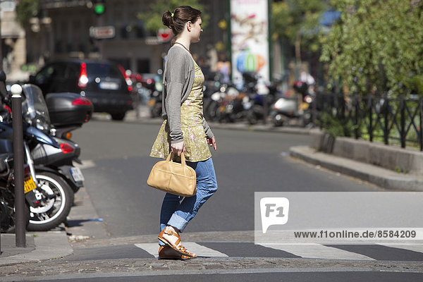 Young woman in the streets of Paris  France