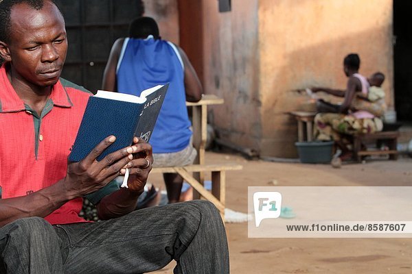 African reading the Bible. Lome. Togo.