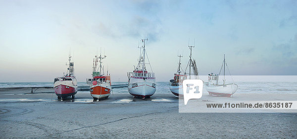 Fischkutter am Morgen  Loekken  Dänemark
