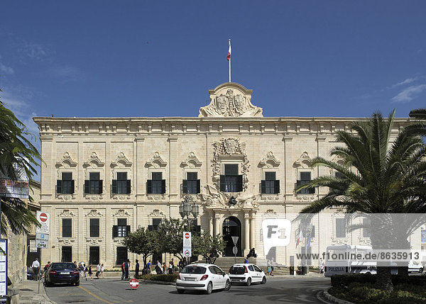 Der Renaissancepalast Auberge de Castille  Valletta  Malta