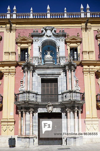 Bischofspalast  Barock  Plaza del Obispo  Altstadt  Malaga  Andalusien  Spanien