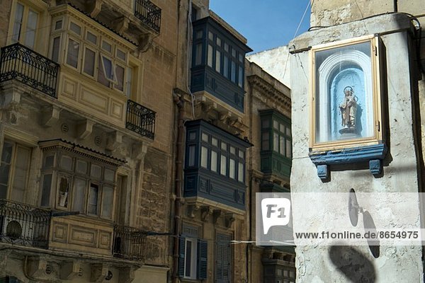 Religiöse Ikone an der Straßenecke  Valletta  Malta