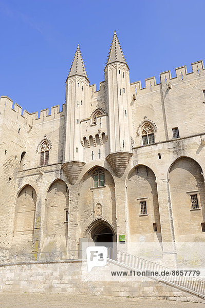 Frankreich Palast Schloß Schlösser Provence - Alpes-Cote d Azur Avignon Vaucluse Südfrankreich