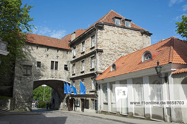 Estonian Maritime Museum and Great Coastal Gate of the city walls  Tallinn  Estonia  Baltic States