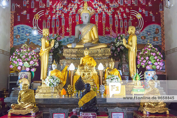 Buddha-Statuen  Wat Yai Chai Mongkhon  Ayutthaya  Thailand