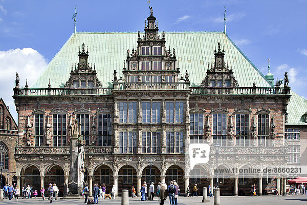 Bremen City Hall  Weser Renaissance  UNESCO World Cultural Heritage Site  Bremen  Germany