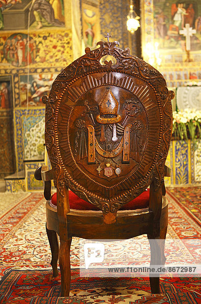 Stuhl Kathedrale Heiligkeit armenisch Iran Isfahan UNESCO-Welterbe Provinz Esfahan