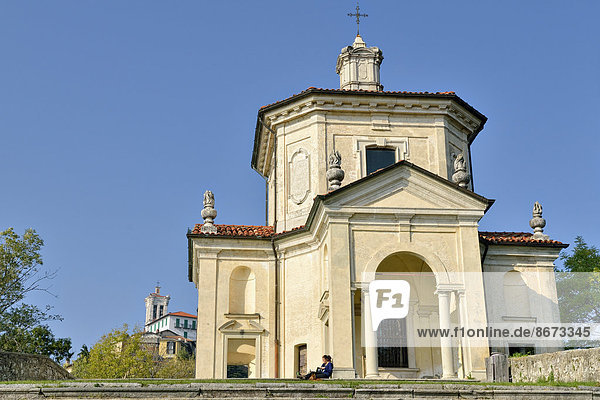 Chapel XIV  historic pilgrimage route to the Sanctuary of Santa Maria del Monte on the Sacro Monte di Varese or Sacred Mount of Varese  UNESCO World Cultural Heritage Site  Varese  Lombardy  Italy