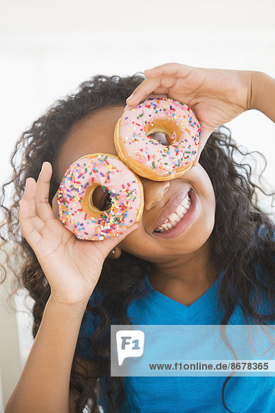 über  halten  mischen  Donut  Mädchen  Mixed