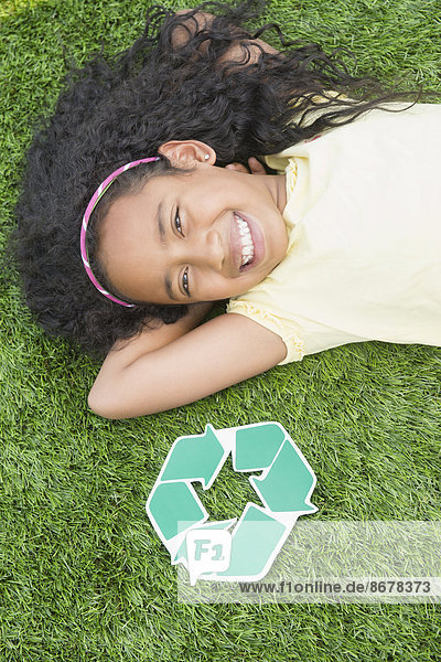 Symbol  Recycling  mischen  Gras  Mädchen  Mixed