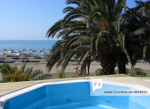 Whirlpool Strand Hotel Ansicht Mittelmeer Strudel Wasserwirbel Wirbel