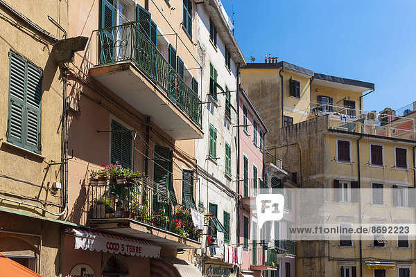 Italien  Provinz La Spezia  Ligurien  Riomaggiore  Häuser