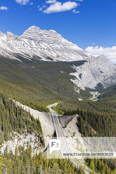 Kanada Alberta Banff National Park Icefields Parkway Cirrus Mountain