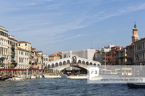 Italien  Venedig  Canale Grande  Rialtobrücke