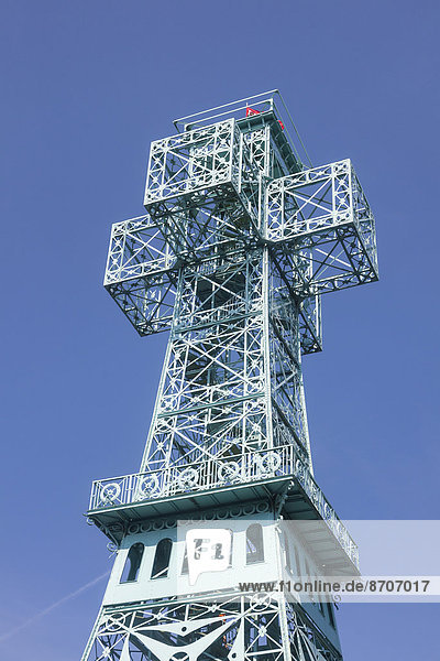 Josephskreuz  Aussichtsturm auf dem Großen Auerberg  Stolberg im Harz  Sachsen-Anhalt  Deutschland